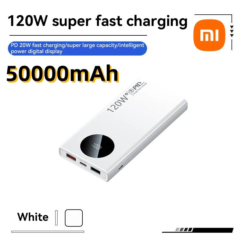 Batterie externe haute capacité Xiaomi 120 W 50 000 mAh – Charge ultra-rapide pour tous les appareils