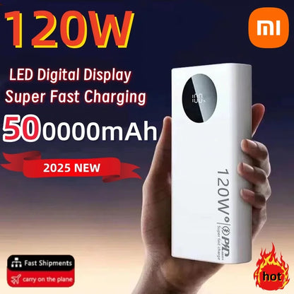 Batterie externe haute capacité Xiaomi 120 W 50 000 mAh – Charge ultra-rapide pour tous les appareils