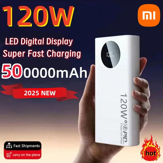 Batterie externe haute capacité Xiaomi 120 W 50 000 mAh – Charge ultra-rapide pour tous les appareils